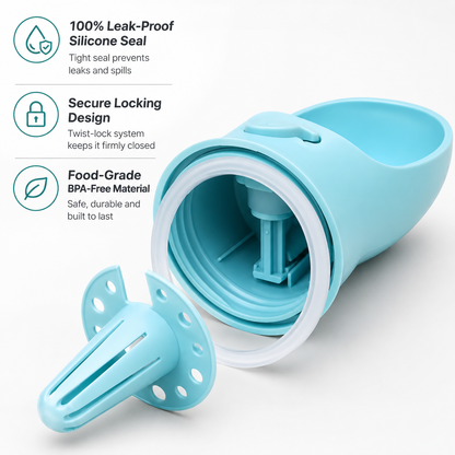🐾Waoo Waoo TrailMate – Portable Water & Food Bottle for Dogs & Cats🐾