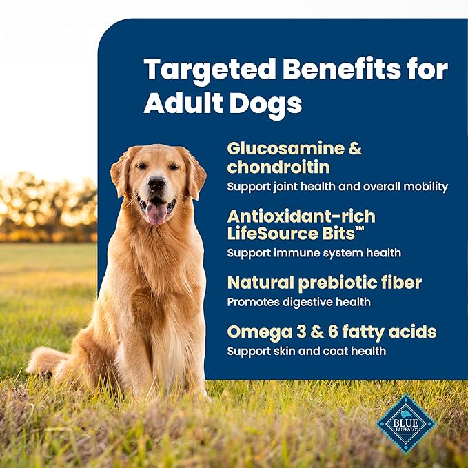🐾Blue Buffalo Life Protection Formula Chicken & Brown Rice Adult Dry Dog Food, Supports Immunity with Antioxidant-Rich LifeSource Bits, Promotes Healthy Muscle Development, Skin & Coat Health, 5 lbs.🐾