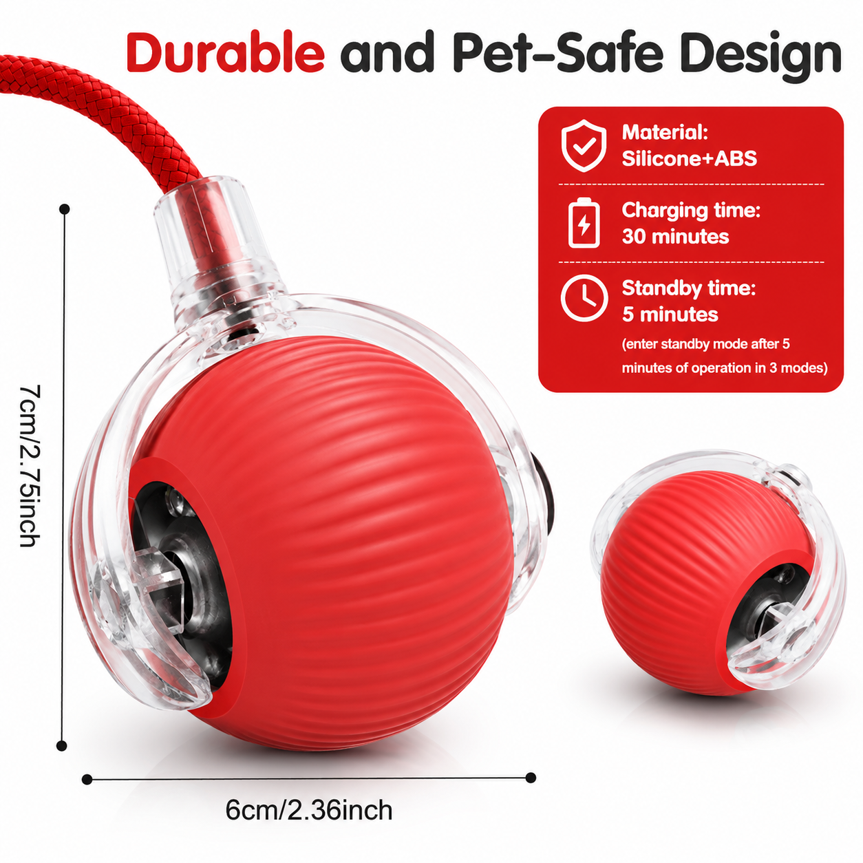 🐾Waoo Waoo ZoomBall – Smart Rolling Interactive Cat Ball Toy🐾