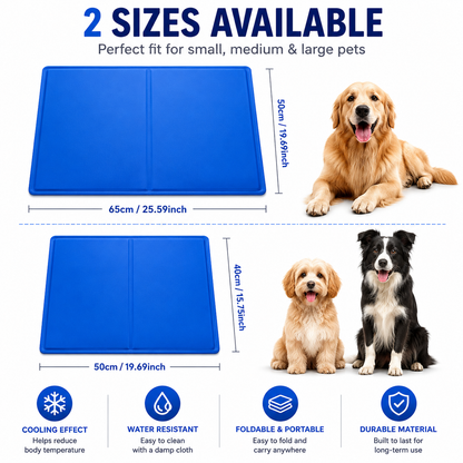 🐾Waoo Waoo IceGlide – Self-Cooling Gel Mat for Dogs & Cats🐾
