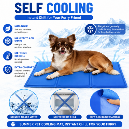 🐾Waoo Waoo IceGlide – Self-Cooling Gel Mat for Dogs & Cats🐾