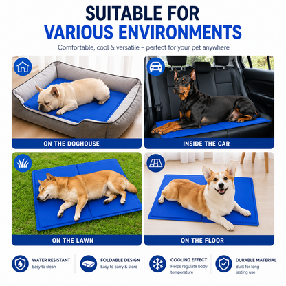 🐾Waoo Waoo IceGlide – Self-Cooling Gel Mat for Dogs & Cats🐾