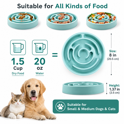 🐾Waoo Waoo SlowMaze – Anti-Choking Slow Feeder Bowl for Dogs & Cats🐾