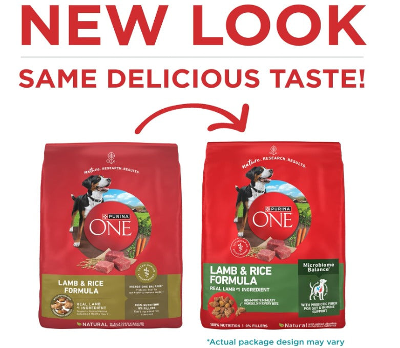 🐾Purina ONE Dry Dog Food Lamb and Rice Formula - (Pack of 4) 4 lb. Bags🐾