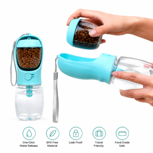 🐾Waoo Waoo TrailMate – Portable Water & Food Bottle for Dogs & Cats🐾